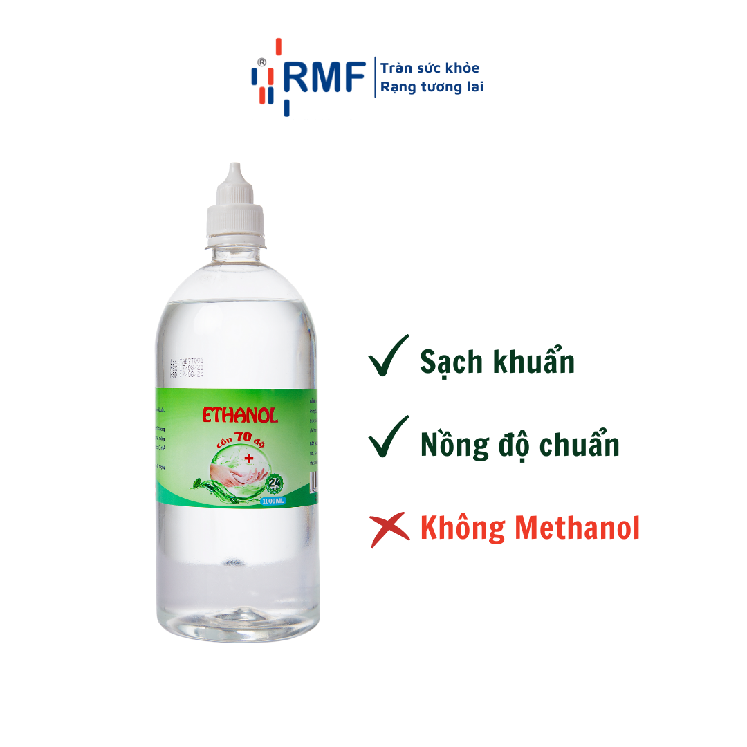 Cồn y tế 70 + vòi xịt - 1000ml 